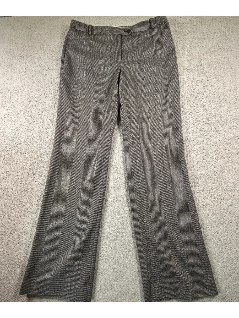 Calvin Klein Women's Stretch Slim Fit Business Work Pants Black Plaid Size S